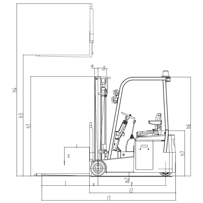 ECV15ET endüstriyel elektrikli forklift