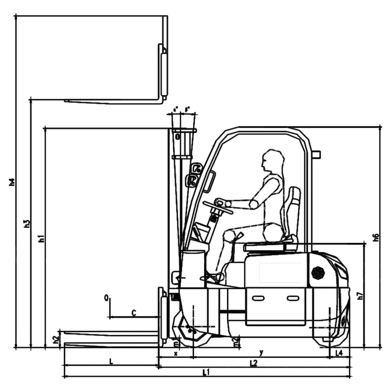 Dar koridorlar için ECV16CD/ECV20CD elektrikli forklift