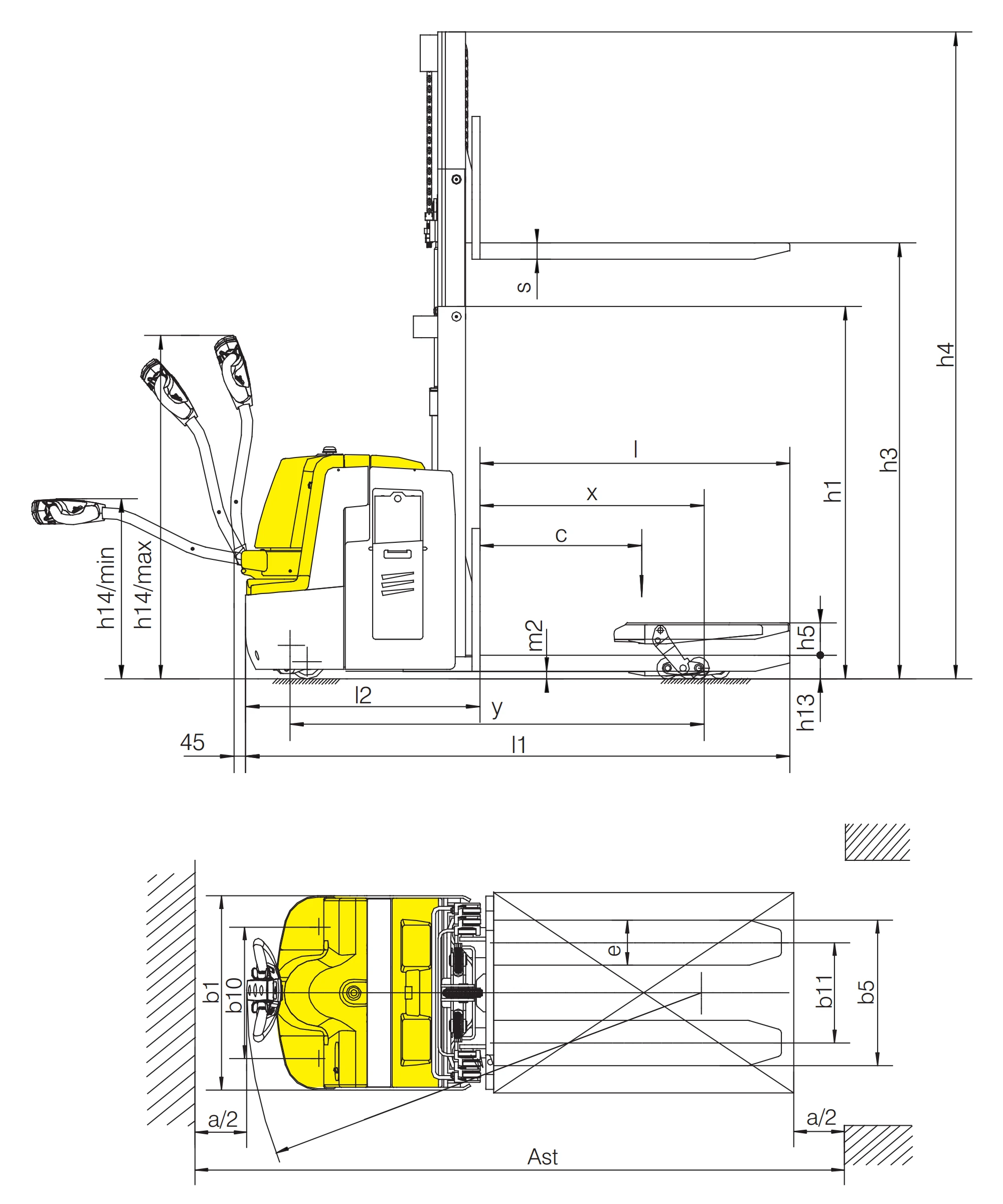 2000 kg kapasiteli EPV20-I/EPV20LD-I depo transpaleti