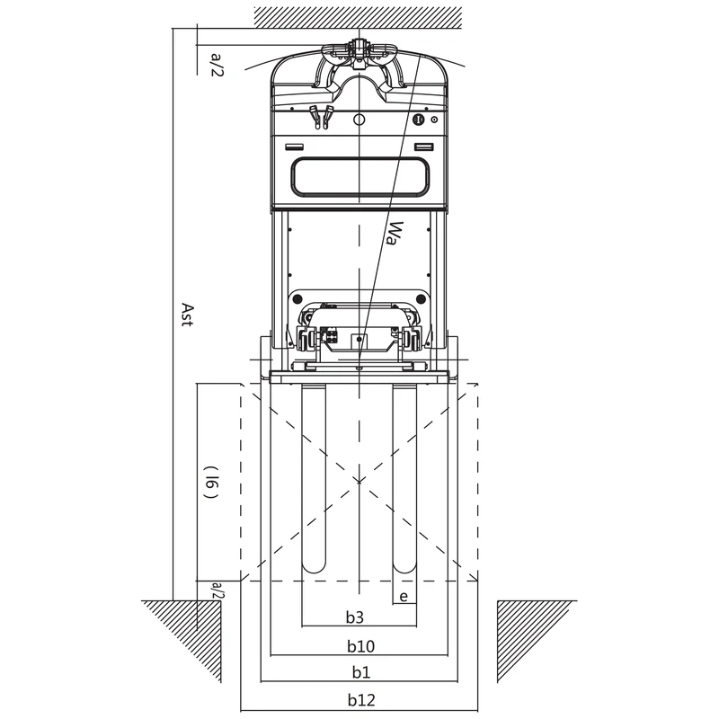 Eğilebilir çatallı EVVP15H/EVVP05H elektrikli istif makinesi