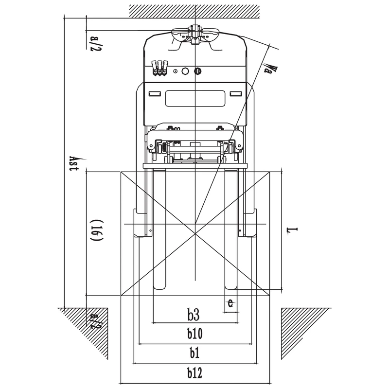 EVVP12C/EVVP15C reach istif makinesinin eğilebilir çatalları