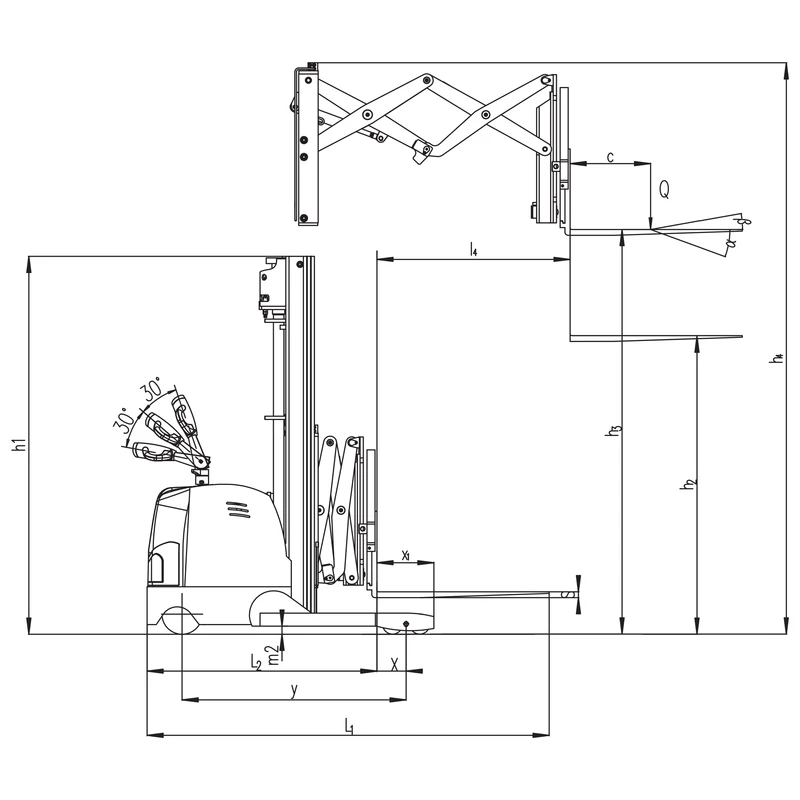 EVV15DDS/EVV20DDS manyetik valf kumandalı akülü reach truck – görsel 2