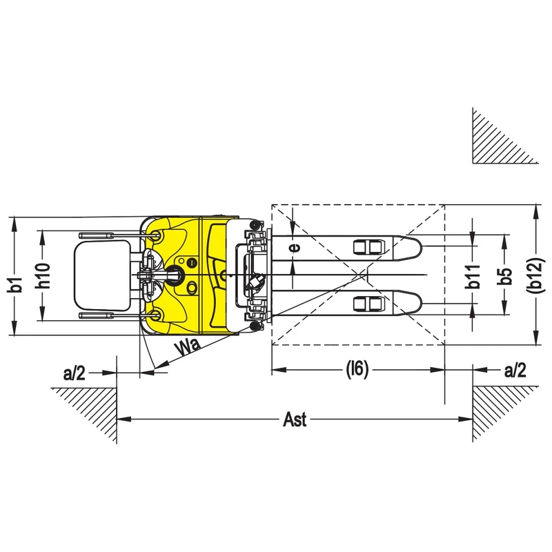 Katlanır platformlu EVV10-P, EVV12-P ve EVV15-P istif makinesi