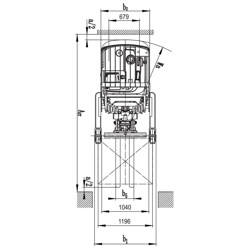Tam serbest kaldırmalı mast bulunan REV20DDS reach truck
