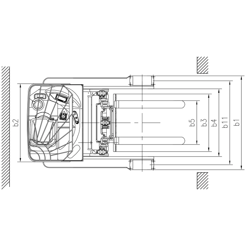 REV20 reach truck ergonomik operatör bölmesi
