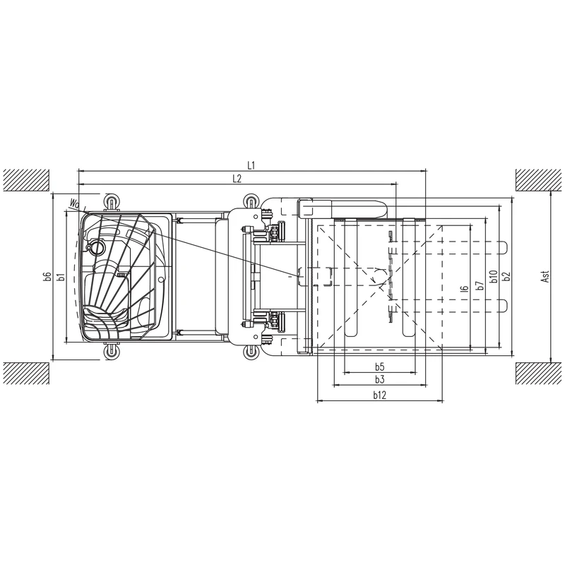 REV15BP 1600 mm koridorlarda çalışan VNA reach truck