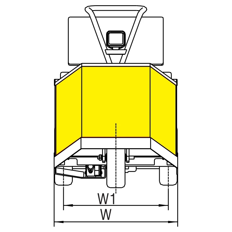 VEV05 akülü taşıma aracının ergonomik koltukları ve yekpare çelik gövdesi