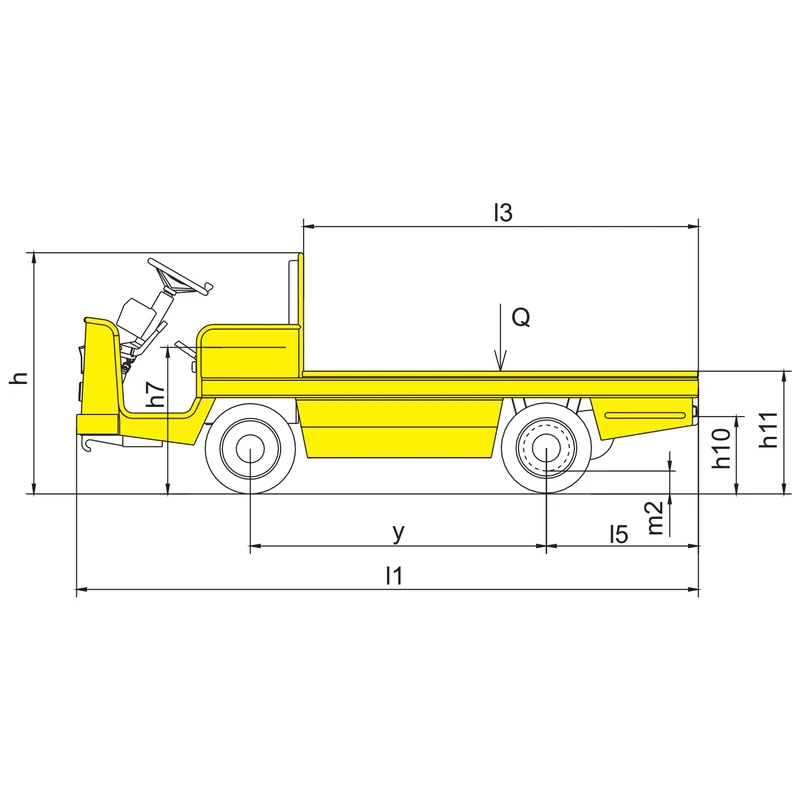 Hidrolik frenli VEV20 VEV25 VEV30 elektrikli platformlu taşıma aracı